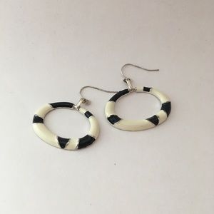 Black/White Patterned Earrings